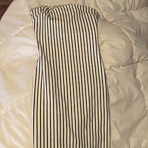 Fashion Nova Strapless Striped BodyCon Dress